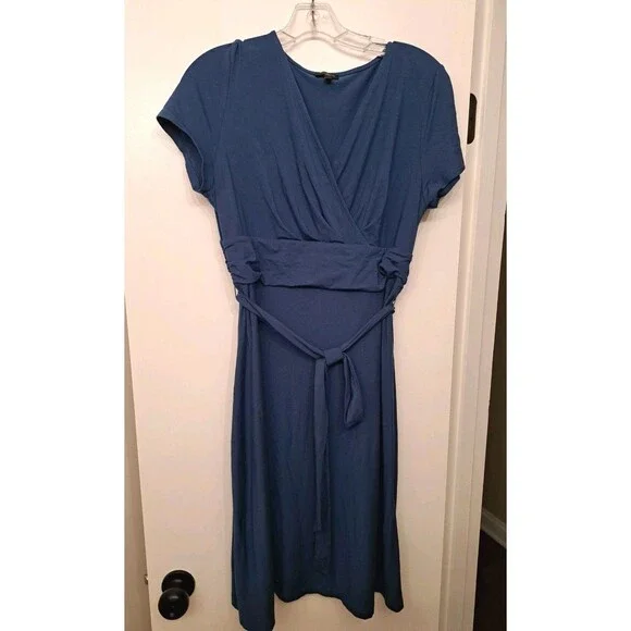 Talbots | Dresses | Talbots Womens Navy Blue Stretch Shift Casual Dress  Large Petite | Poshmark